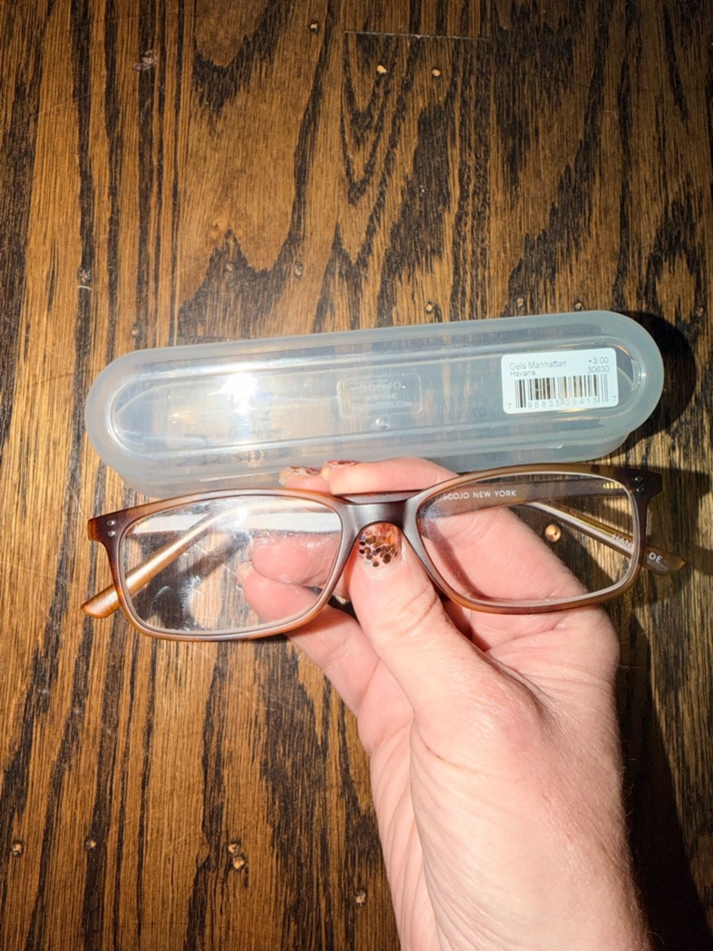 GELS Manhattan Havana Rectangular Eyeglasses 3.00